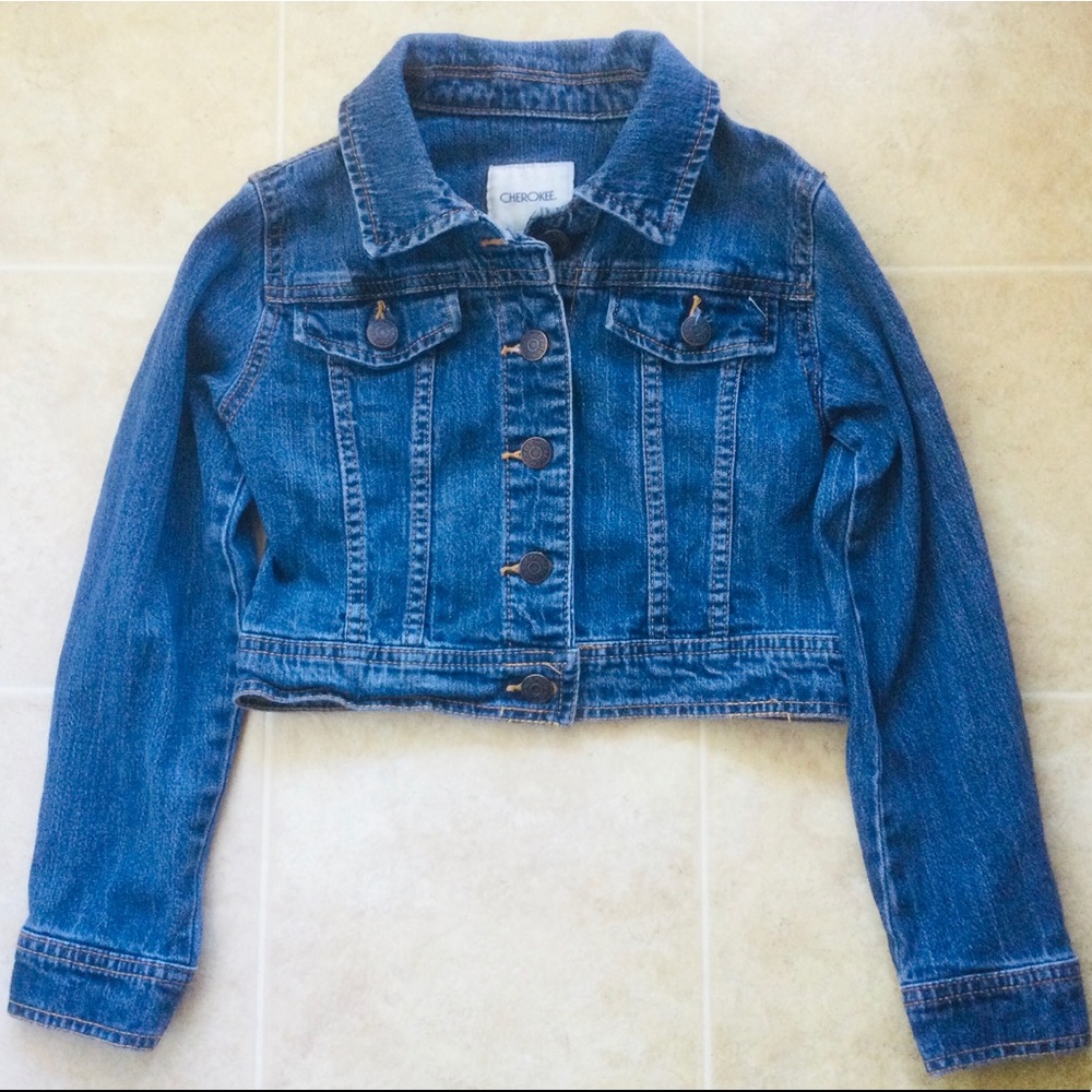 CHEROKEE YOUNG GIRLS JEAN CROP JACKET
